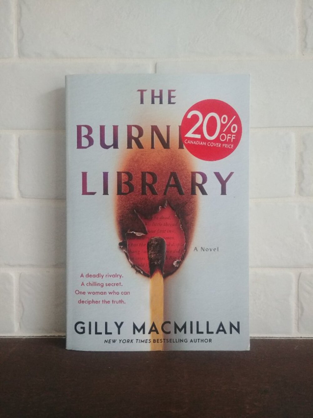 4/$20 The Burning Library novel book by Gilly Macmillan